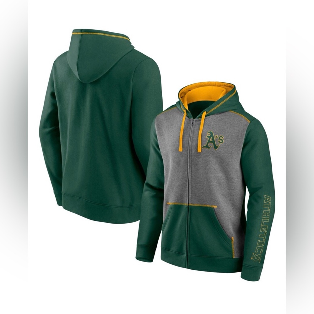 Fanatics Oakland A’s Green and Gray Hoodie